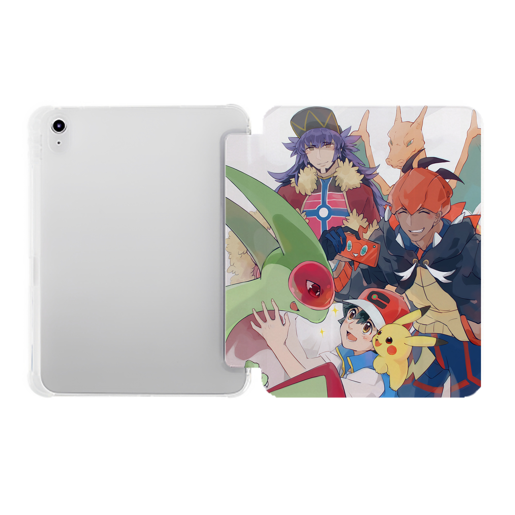 （画像用） ポケットモンスター Pokémon IPad ケース ペン収納付き 三つ折りスタンド PUレザー×シリコン 対応機種9.5/10.5/10.9インチ